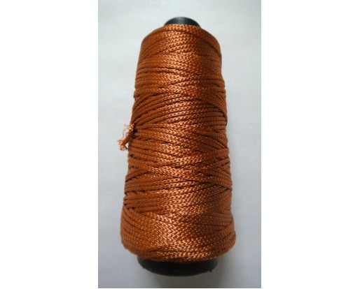 BURNT ORANGE Viscose Rayon Cord Dori Thread Yarn - For Embroidery Crochet Knitting Lace Jewelry - 170+ Yards - 70+ Grams